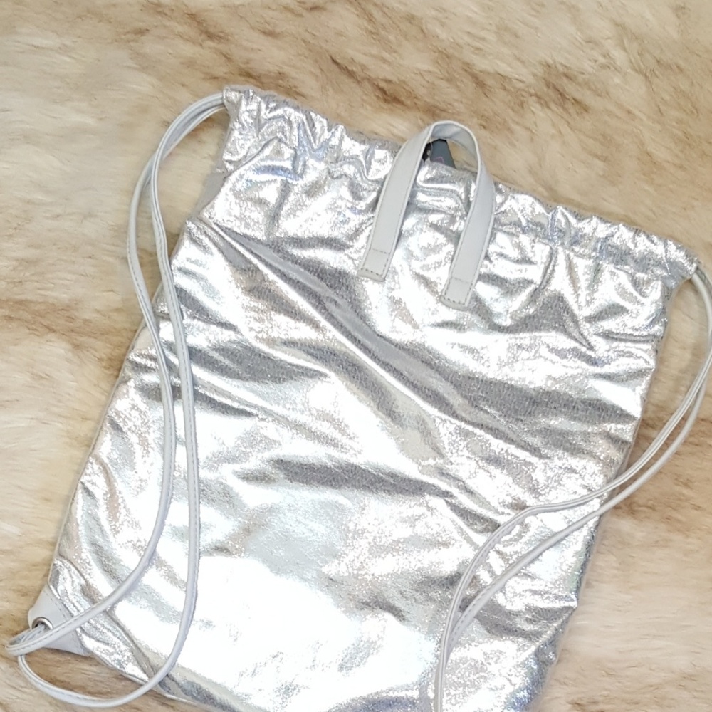 Silver Drawstring Backpack - Picture 7 of 7